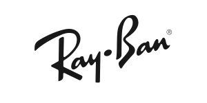 The official wordmark logo for Ray-Ban, rendered in a flowing script font.
