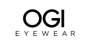 The OGI EYEWEAR brand logo featuring the initials OGI stacked over the word EYEWEAR in a thin, modern outline font.